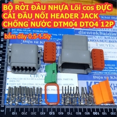 BỘ RỜI ĐẦU NHỰA Lõi cos ĐỰC CÁI ĐẦU NỐI HEADER JACK CHỐNG NƯỚC DTM04 DTO4 2P ~ 12P kde8537