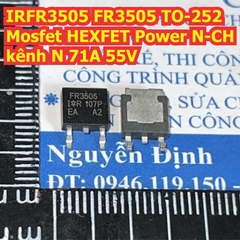 IRFR3505 FR3505 TO-252 Mosfet HEXFET Power N-CH kênh N 71A 55V kde8636