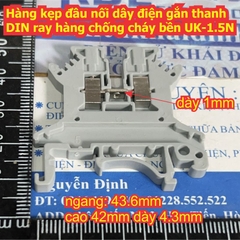 Hàng kẹp đầu nối dây điện gắn thanh DIN ray hàng chống cháy bền UK1.5~35 UKK URTK MBKKB kde8706