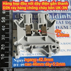 Hàng kẹp đầu nối dây điện gắn thanh DIN ray hàng chống cháy bền UK1.5~35 UKK URTK MBKKB kde8706