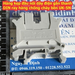 Hàng kẹp đầu nối dây điện gắn thanh DIN ray hàng chống cháy bền UK1.5~35 UKK URTK MBKKB kde8706