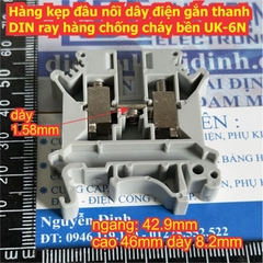 Hàng kẹp đầu nối dây điện gắn thanh DIN ray hàng chống cháy bền UK1.5~35 UKK URTK MBKKB kde8706