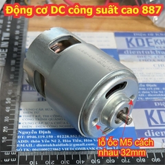 Động cơ DC công suất cao 887 BLR02-R3-887 12-40Vdc 3240-11100V/P trục 5x8mm 500g kde8714