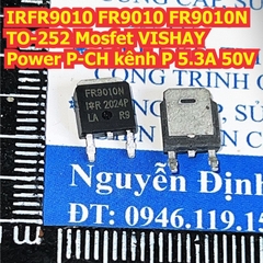 IRFR9010 FR9010 FR9010N TO-252 Mosfet VISHAY Power P-CH kênh P 5.3A 50V kde8729