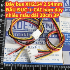 Dây bus XH2.54 2.54mm ĐẦU ĐỰC + CÁI bấm dây nhiều màu dài 20cm 2P ~ 10P kde8800