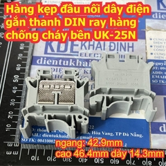 Hàng kẹp đầu nối dây điện gắn thanh DIN ray hàng chống cháy bền UK1.5~35 UKK URTK MBKKB kde8706