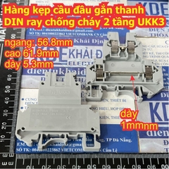 Hàng kẹp đầu nối dây điện gắn thanh DIN ray hàng chống cháy bền UK1.5~35 UKK URTK MBKKB kde8706