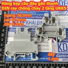Hàng kẹp đầu nối dây điện gắn thanh DIN ray hàng chống cháy bền UK1.5~35 UKK URTK MBKKB kde8706