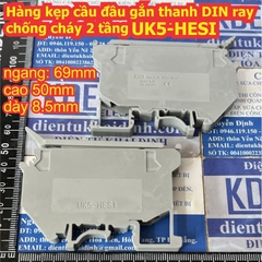 Hàng kẹp đầu nối dây điện gắn thanh DIN ray hàng chống cháy bền UK1.5~35 UKK URTK MBKKB kde8706