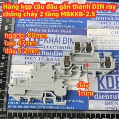 Hàng kẹp đầu nối dây điện gắn thanh DIN ray hàng chống cháy bền UK1.5~35 UKK URTK MBKKB kde8706