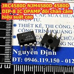 JRC4580D NJM4580D 4580D JRC JRC4580 NJM4580 4580 DIP-8 / SOP-8 IC OPAMP đôi chân cắm hiệu suất cao kde8965