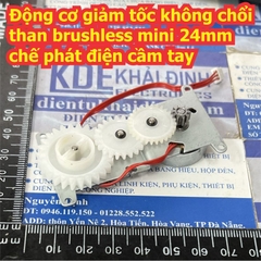 Động cơ giảm tốc không chổi than brushless mini 24mm 2.4-3.7V chế phát điện cầm tay kde9022