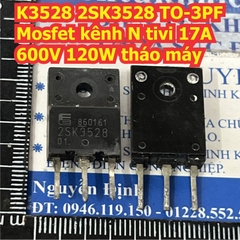 K790 K2771 K3528 2SK2771 2SK3528 2SK790 TO-3PF TO-3P Mosfet kênh N trong tivi các loại áp cao tháo máy kde8982