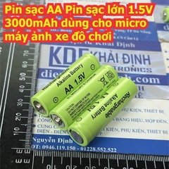 Pin sạc AAA / AA Pin tiểu đũa nhỏ 1.5V 3000mAh dùng cho micro máy ảnh, xe đồ chơi VV kde9051