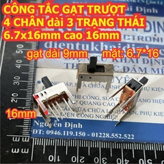 CÔNG TẮC GẠT TRƯỢT 3 / 4 CHÂN 2 TRẠNG THÁI đủ loại CẦN ngắn / DÀI kde9084