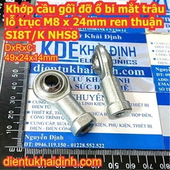 Khớp cầu gối đỡ ổ bi mắt trâu lỗ trục M3 M4 M5 M6 M8 ren thuận PHS NHS SI3T/K SI4T/K SI5T/K SI6T/K kde9100