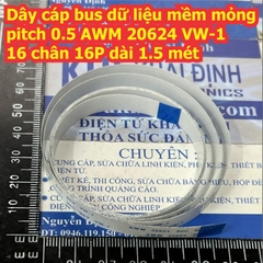 Dây cáp bus dữ liệu mềm mỏng pitch 0.5 AWM 20624 VW-1 16 chân 16P loại B ngược dài 1.5 mét kde9122