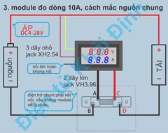 Cụm module điện trở SHUNT 50A 100A 75mV cảm biến đo hiển thị dòng áp DSN-VC288 4-28V 10A 50A 100A kde9186