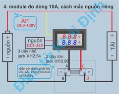 Cụm module điện trở SHUNT 50A 100A 75mV cảm biến đo hiển thị dòng áp DSN-VC288 4-28V 10A 50A 100A kde9186