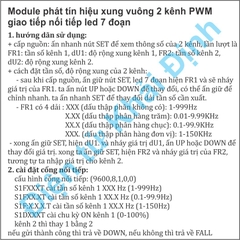 Module phát tín hiệu xung vuông 2 kênh PWM giao tiếp nối tiếp led 7 đoạn thuận tiện sử dụng kde9193