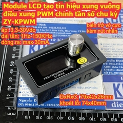 Module LCD Bộ tạo tín hiệu xung vuông điều xung PWM chỉnh tần số chu kỳ ZY-KPWM kde9201