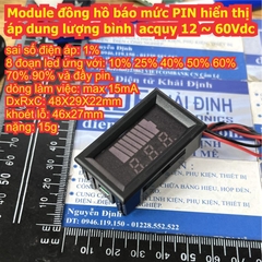 Module đồng hồ báo mức PIN hiển thị áp dung lượng bình acquy 12 ~ 60Vdc kde9205