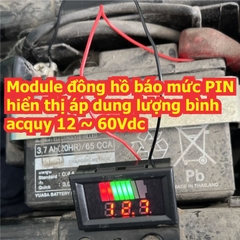 Module đồng hồ báo mức PIN hiển thị áp dung lượng bình acquy 12 ~ 60Vdc kde9205