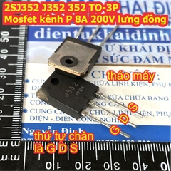 2SK2221 K2221 2221 Mosfet kênh N 2SJ352 J352 352 Mosfet kênh P TO-3P 8A 200V kde9208