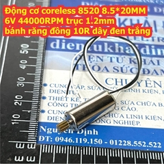 Động cơ coreless mô hình máy bay trực thăng 8520 8.5*20MM 3.7v 0.3A 47000RPM trục 1mm/1.2 dài 5.5mm kde3565