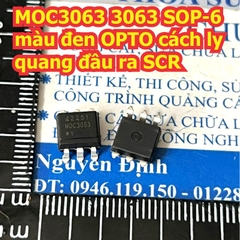 MOC3063 3063 DIP-6 / SOP-6 màu đen / trắng OPTO cách ly quang đầu ra SCR kde9246