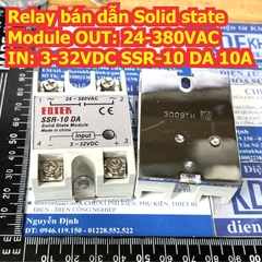 Relay bán dẫn Solid state Relay OUT:24-380VAC IN:3-32VDC SSR-10DA SSR-25DA SSR-40DA SSR-60DA SSR-80DA SSR-100DA kde9254