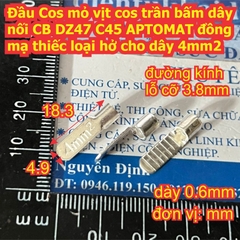 Đầu Cos mỏ vịt hở cốt trần vặn nối CB APTOMAT contactor các loại ĐỒNG mạ thiếc C45 DZ47 dây 1.5mm2 ~ 50mm2 kde9263