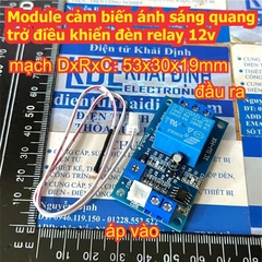 Module cảm biến ánh sáng quang trở điều khiển đèn relay 5V 12V kde9324
