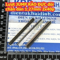 Lượt 1.27mm 1.25mm Jump rào loại đực hàng đôi chân dán 2x50p / 2x40P kde0606