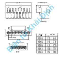 DÂY BUS jack nối cắm 1.25mm GH1.25mm bấm 1 đầu dây nhiều màu dài 15cm 2P 3P 4P 5P 6P 7P 8P kde9356