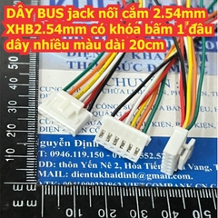 DÂY BUS jack nối cắm 2.54mm XHB2.54mm có khóa bấm 1 đầu dây nhiều màu dài 20cm 2P 3P 4P 5P 6P kde9370