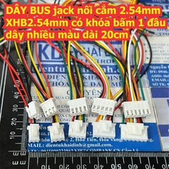DÂY BUS jack nối cắm 2.54mm XHB2.54mm có khóa bấm 1 đầu dây nhiều màu dài 20cm 2P 3P 4P 5P 6P kde9370
