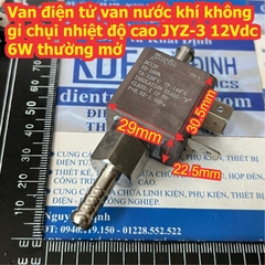 Van điện tử van nước khí không gỉ chụi nhiệt độ cao JYZ-3 12Vdc 6W thường mở kde9425