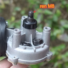 Động cơ giảm tốc DC cần gạt nước oto răng xoắn chạy thuận nghịch 12V 30W 33V/P 50V/P trục ren M8 kde9426