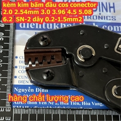 kèm kìm bấm đầu cos conector 2.0 2.54mm 3.0 3.96 4.5 5.08 6.2 SN-2 dây 0.2-1.5mm2 kde9501