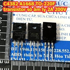 C4382 2SC4382 A1668 2SA1668 TO-220F transistor thuận NPN nghịch PNP sò âm ly 2A 200V kde9502