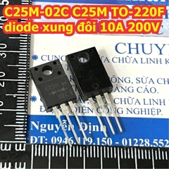 C25M-02C C25M TO-220F diode xung đôi 10A 200V kde9516