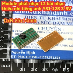 Module phát nhạc 12 bài nhạc thiếu nhi tiếng anh không lời YSJ-12S 3-5V kde9568