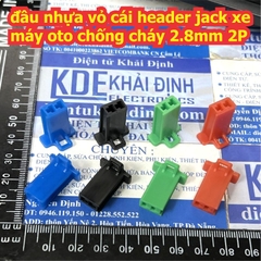 đầu nhựa vỏ cái / đực header jack xe máy oto chống cháy 2.8mm 2P 3P 4P màu đỏ đen xanh lá xanh dương kde9595