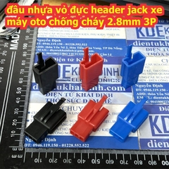đầu nhựa vỏ cái / đực header jack xe máy oto chống cháy 2.8mm 2P 3P 4P màu đỏ đen xanh lá xanh dương kde9595