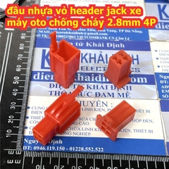 đầu nhựa vỏ cái / đực header jack xe máy oto chống cháy 2.8mm 2P 3P 4P màu đỏ đen xanh lá xanh dương kde9595