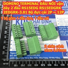 DOMINO TERMINAL ĐẦU NỐI vặn dây 2 đầu RS15EDG RS15EDGRK 2EDGRK-3.81 3.81MM Bộ đực cái 2P ~ 12P kde9625