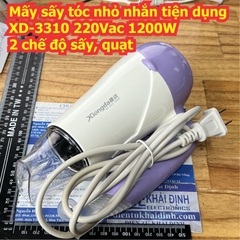 Mấy sấy tóc nhỏ nhắn tiện dụng XD-3310 220Vac 1200W 2 chế độ sấy, quạt kde9642