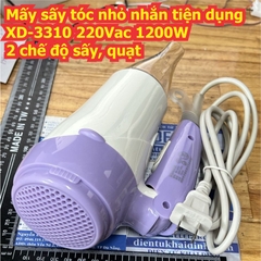 Mấy sấy tóc nhỏ nhắn tiện dụng XD-3310 220Vac 1200W 2 chế độ sấy, quạt kde9642