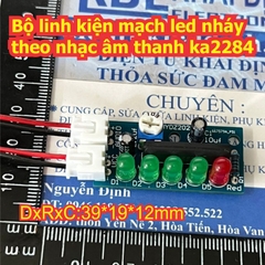 Bộ linh kiện mạch led nháy theo nhạc âm thanh ka2284 kde9690